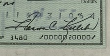 Harmon Killebrew 1979 Twins Signed Canceled Check Auto Black Ink HOF picture