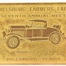 Vintage 1971 Dillsburg Farmers Fair Antique Car Show Meet Pennsylvania Plaque picture