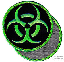 BIOHAZARD SYMBOL embroidered PATCH ZOMBIE GREEN emblem w/ VELCRO® Brand Fastener picture