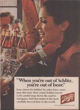 Vintage 1960s Schlitz Beer Print Ad - Original picture