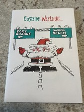 Rare Vintage Daytona Budweiser Christmas Greeting Card HBR Original Clydesdales picture