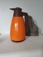 Vintage JUNE Retro MCM Insulated Carafe Thermos Plastic Glass Sweden picture