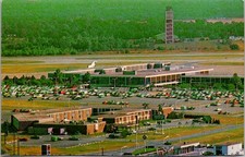 Tulsa Oklahoma Airport Jet-Port Aerial View Sheraton Inn Postcard picture