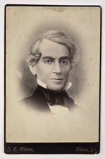 Rare Antique Cabinet Card Portrait Man William Stewart Politician Glenn Mercer picture