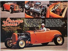 1932 Deuce Roadster Tub Orange Original Print Ad Hot Rod Magazine Vintage picture