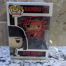 Hand Signed by Sylvester Stallone Funko Pop Rambo: John Rambo #2003 picture