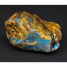 Authentic sky blue rough specimen Dominican amber 36mm picture