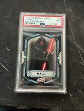2022 Topps Finest Star Wars 29 Darth Maul Black Refractor 10/10 PSA 9 picture