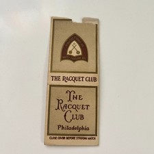 The Racquet Club 1938 Philadelphia Vintage Matchbook Cover TMB84-6 picture