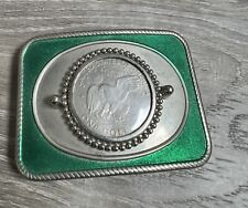 Coin Collectors One dollar Silver Dollar Eagle centerpiece belt buckle Bin 44 picture