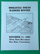 Signed Doolittle Tokyo Raiders Dinner Program - by Holstrom+Potter+Kappeler picture