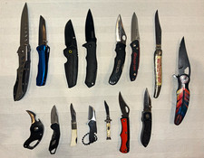 Lot 16 Folding Pocket Knives Gerber Kershaw Snap-on Stihl S&W Premier Pearl picture