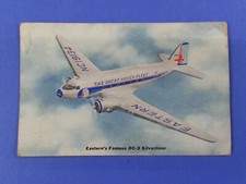 Vintage Easterns Famous DC-3 Silverliner Great Silver Fleet Airplane Postcard picture