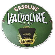 Vintage Valvoline Motor Oil Sign - Gas Pump Service Station Porcelain Sign picture