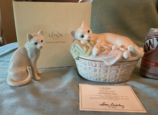 2 Lenox Classic Cat Collection *Sweet Devotions* & *Zzz Perfect Spot* picture