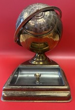 Vintage Mid Century Modern Globe Stand Cigarette Dispenser Holder Ashtray picture