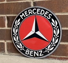 Large 14” Vintage Reproduction Mercedes High Quality Advertising Garage Sign picture