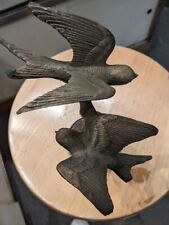 1976 LANCE Irving Burques Pewter Figurine of Swallows, Ornithology, Great Gift picture