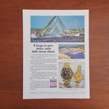 1988 Rolex Submariner Swan Cup Porto Cervo - Original AD Advertising Vintage picture