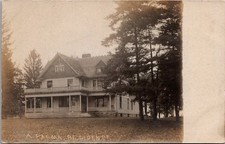 A Parma Residence Grand Victorian House Porch Trees Postcard Real Photo RPPC picture