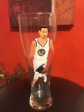 #30 STEPH CURRY • GOLDEN STATE WARRIORS GLASS (HandPainted) Retail $300 23oz NBA picture