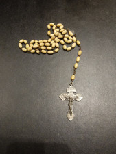 Antique 1900's Nun's Job's Tears Rosary Beads Necklace picture