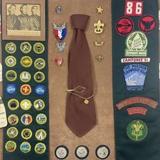 Large mixed lot of 1950’s BSA Eagle Scouts badges pins medals coins patches etc picture