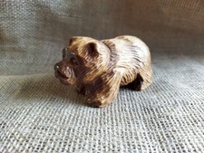 Primitive Wooden Bear statue, Rustic Forest Decor, Strength Wildlife Art Gif picture