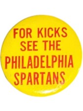 Vintage 1960s Philadelphia Spartans Pinback Button Pro Soccer Npsl 1967 1.25