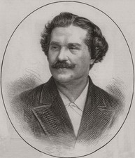 Signor Rossi, the Italian tragedian. Italy 1876 old antique print picture picture