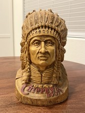 Chippewa Boots Indian Chief Head Bust Store Sign Display Advertisement picture
