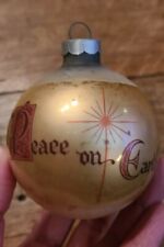Vintage Coby White Peace on Earth Christmas Ornament Peace Dove Made in USA picture