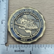 Huey - II Search and Rescue Troop Transport & Medevac Challenge Coin #2 picture