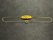 WW2 Aviation Ankle Bracelet 1/20th 10 GF Balfour Named picture