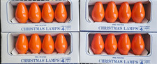 Vintage C7 Orange Bulbs Replacement Halloween Light Bulb Lamps Pumpkins NEW picture