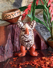 Miniature Handmade Shipibo Ceramic Pottery Statue Spirit of Apacharama picture