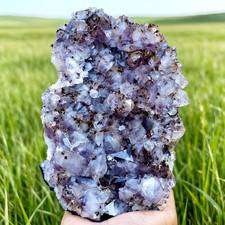 4.96LB Natural Amethyst geode quartz cluster crystal specimen Healing picture