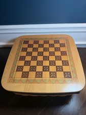 Wooden checkerboard lid Longaberger 2001 Father's Day Checkerboard Basket picture