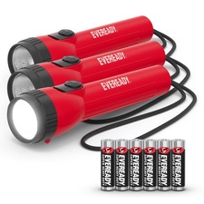 EVEREADY LED Flashlights (3-Pack), Bright for 3 pack, Red picture