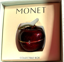 Monet  Red Apple Trinket Box Nib picture