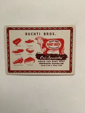 Lot (4) Vintage “RUCHTI BROS” Advertising Playing Cards, B & B,c.1951 picture