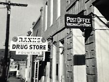 QC Photo 1955 Virginia City Post Office Ranks Drug Store Montana Soda Fountain picture