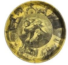Vintage Pharaohs Horses Papier Mache Plate Wall Antique Decor gallery wall art picture