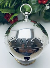 1996 Wallace Annual Sleigh Bell Silver Plated Christmas Tree Ornament picture