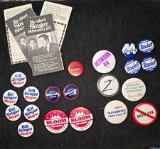 Vintage Chicago Political Campaign Button Lot 17pc Mayoral Aldermanic 70s 80s picture