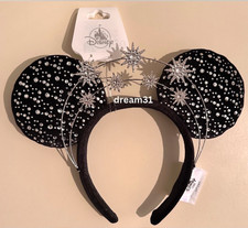 NWT Disney Parks Minnie Mouse Black Stars Sparkle Rhinestone Crown Ears Headband picture