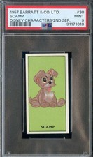 1957 BARRATT DISNEY CHARACTERS #30 SCAMP PSA 9 *DS15842 picture