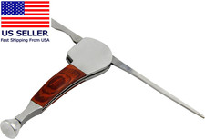 3 in 1 Stainless Steel and Rosewood Tobacco/Smoking Pipe Scraper Nozzle Cleaner picture