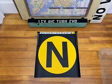 NY NYC SUBWAY ROLL SIGN N TRAIN R42 BROADWAY CONEY ISLAND 34th ST HERALD SQUARE picture