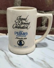 Rare 1974 Primo Hawaiian Beer Mug Stein Ceramic Brewhouse Grand Opening Hawaii picture